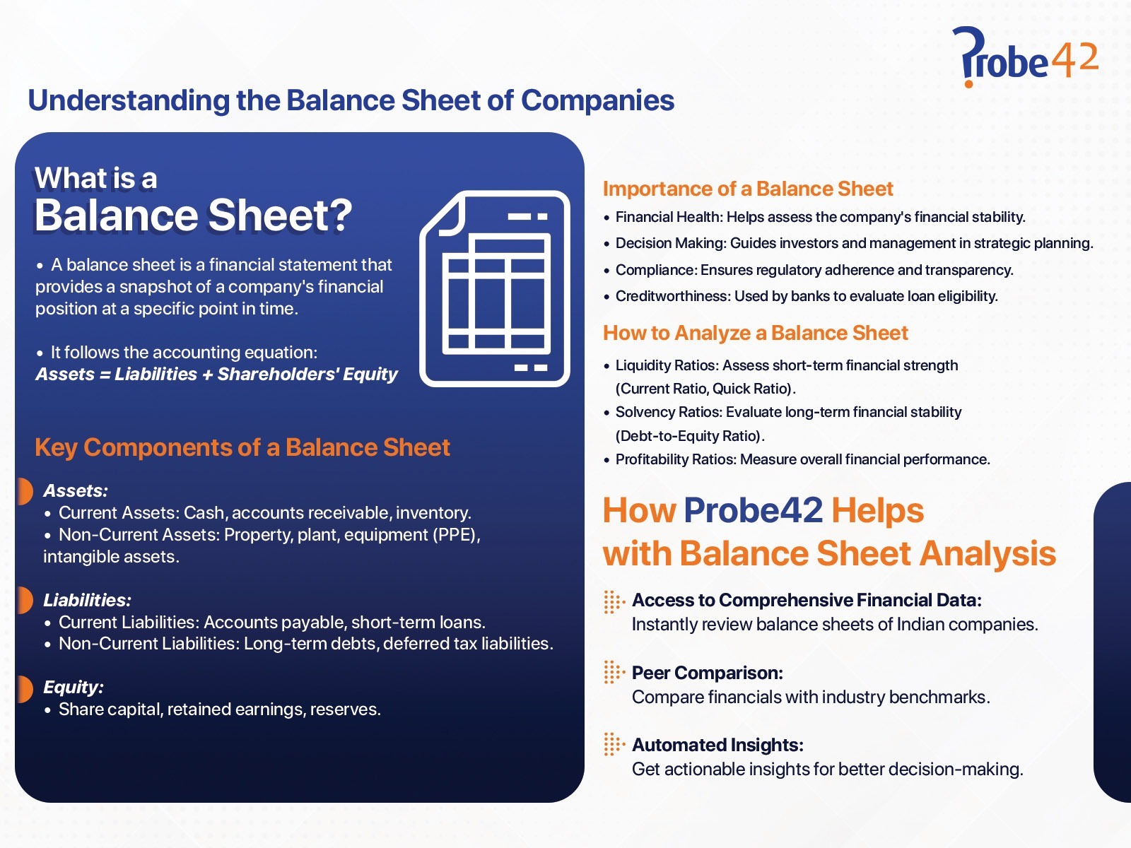 Understanding Company Balance Sheets_A Detailed Guide_Probe42_Infographic